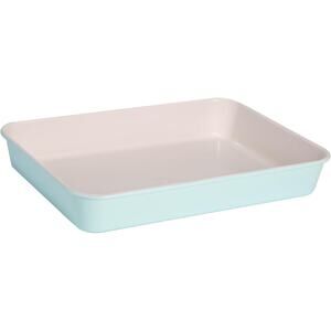 Clean Ceramic Roasting Pan Aqua 14 Inch Durable Nonstick Oven Safe Dishwasher